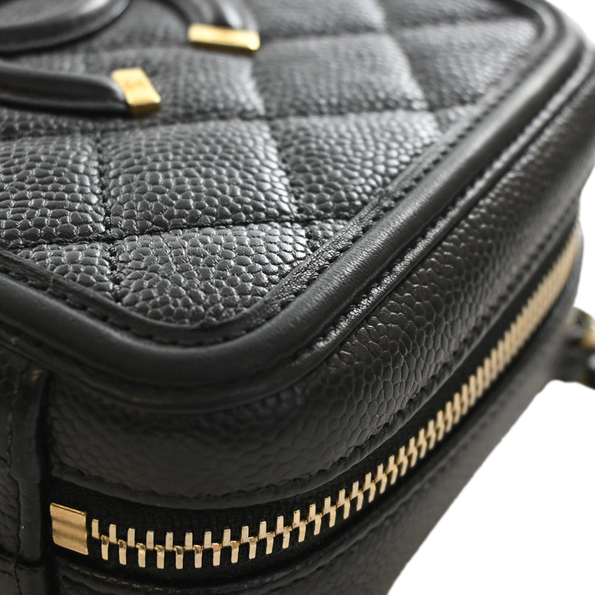 Chanel Small Caviar CC Filigree Vanity Case