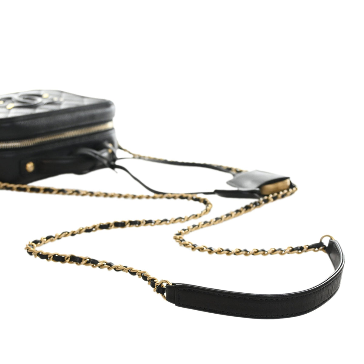 Chanel Small Caviar CC Filigree Vanity Case