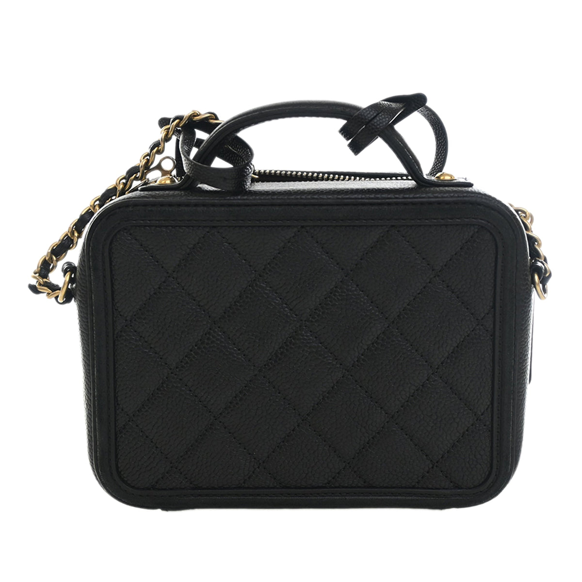 Chanel Small Caviar CC Filigree Vanity Case