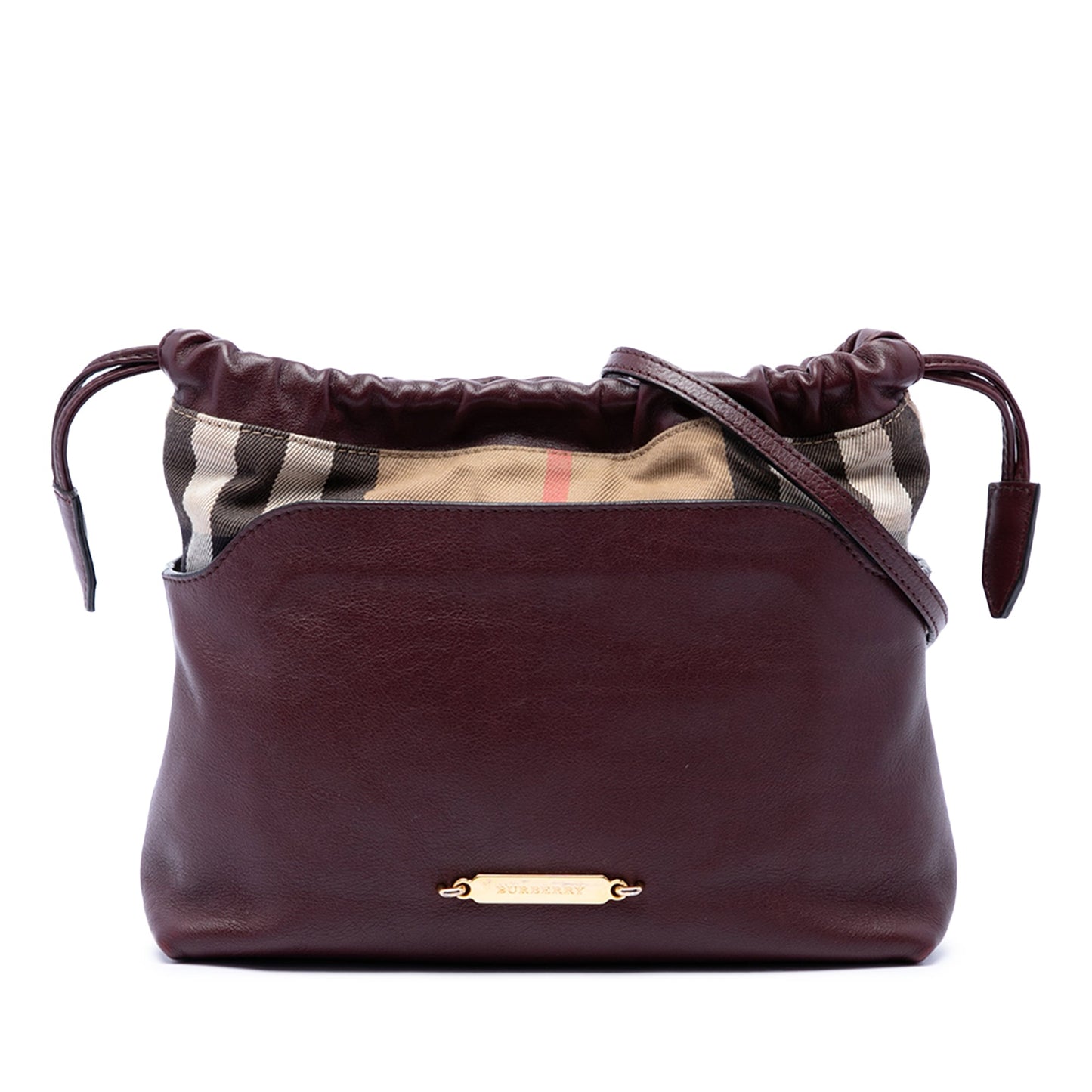 Burberry House Check Canvas and Calfskin Little Crush Crossbody