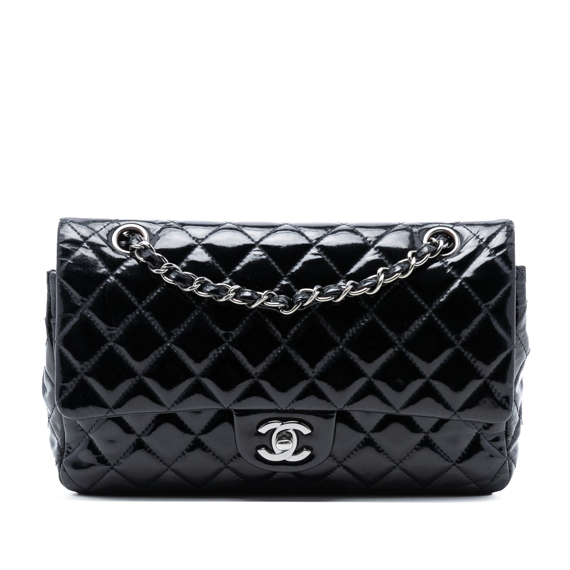 Medium Classic Patent Double Flap