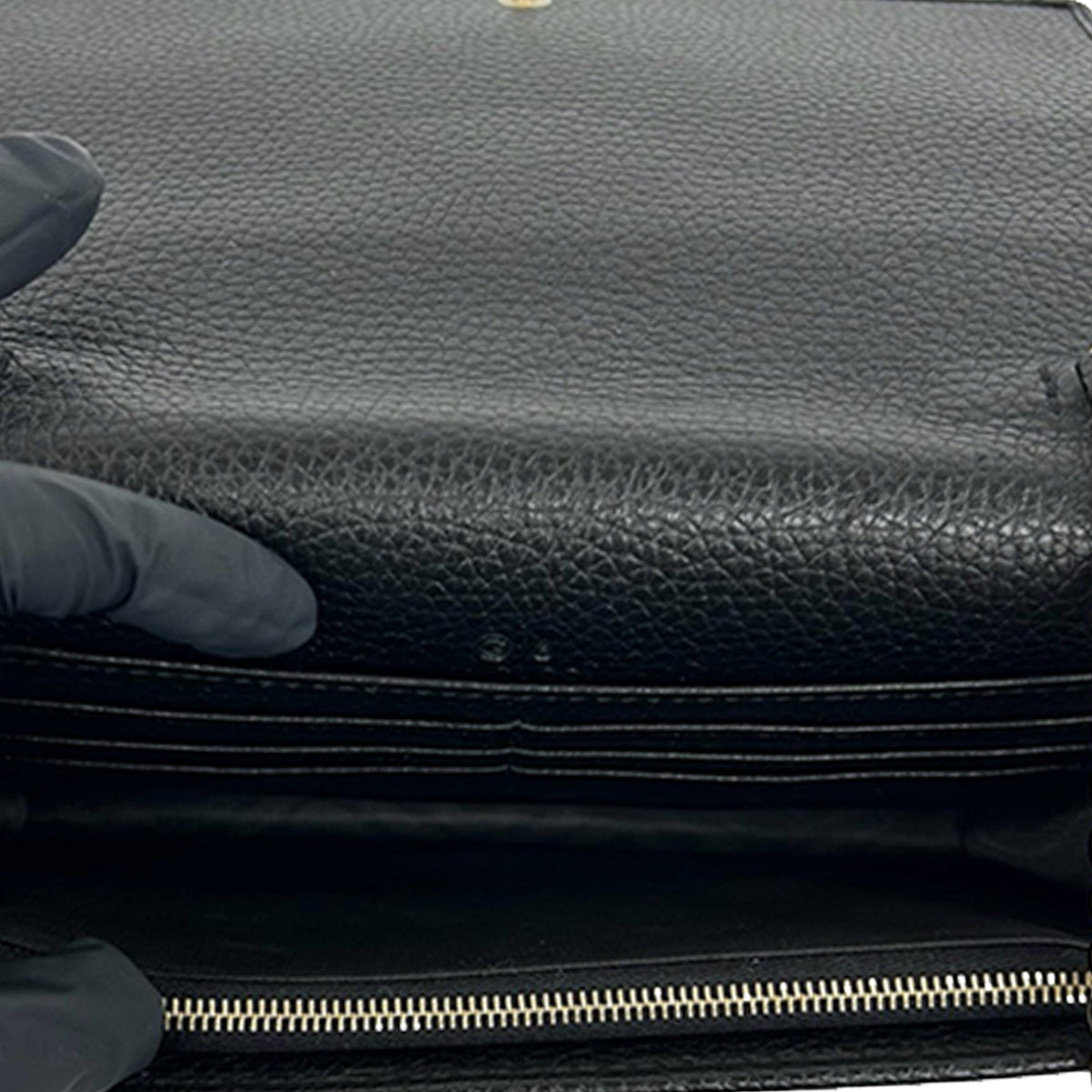 Gucci Pebbled Calfskin Soho Wallet On Chain