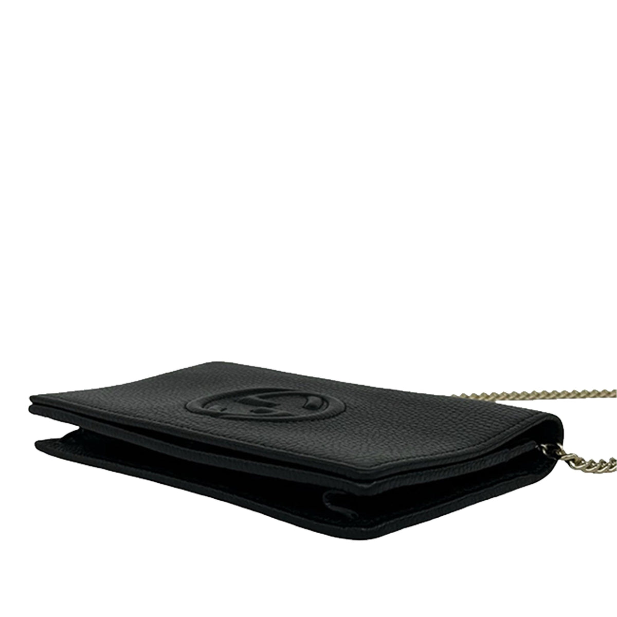 Gucci Pebbled Calfskin Soho Wallet On Chain