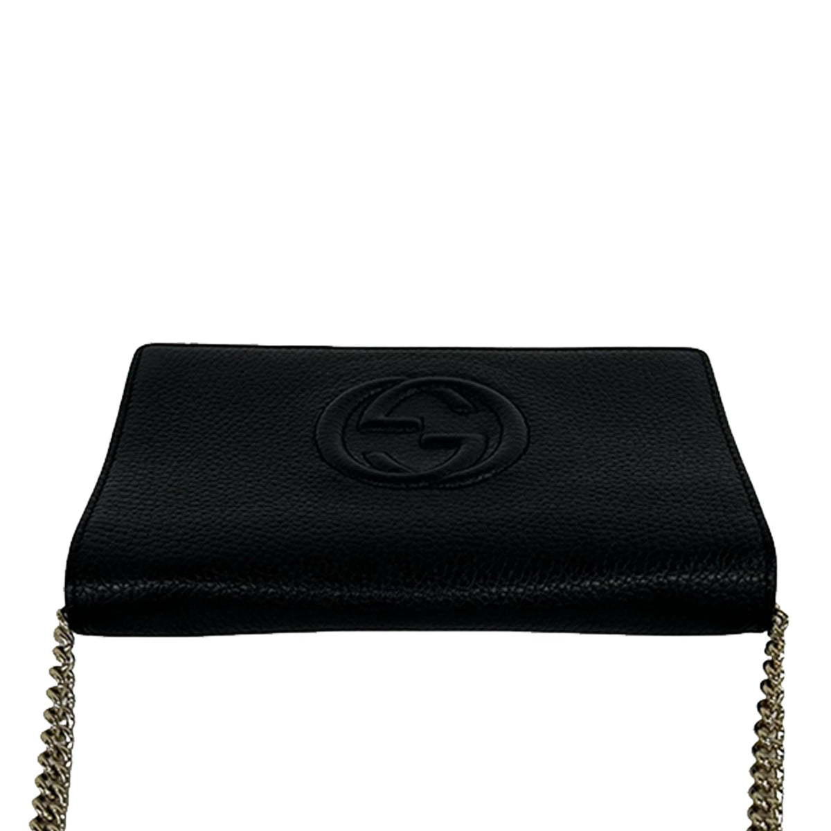 Gucci Pebbled Calfskin Soho Wallet On Chain