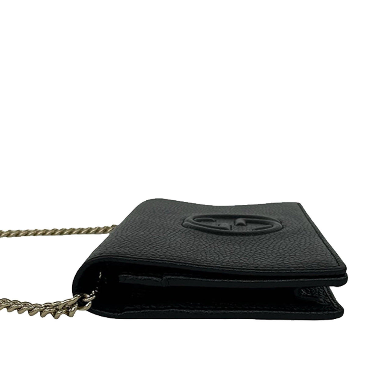 Gucci Pebbled Calfskin Soho Wallet On Chain