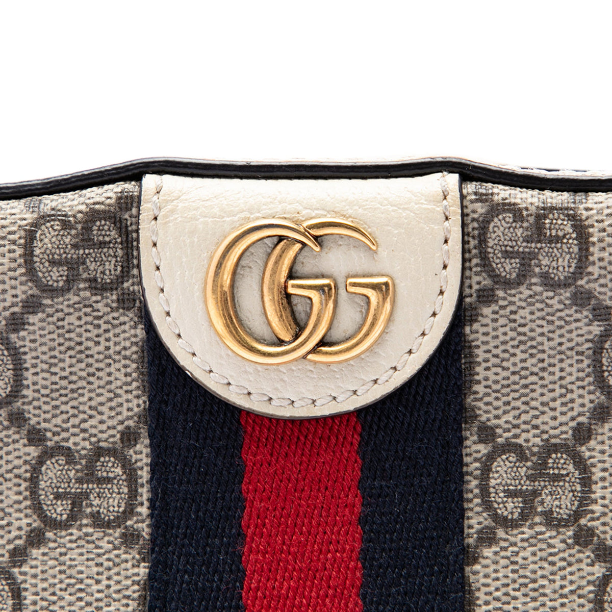Gucci Small GG Supreme Textured Calfskin Web Ophidia Camera Bag
