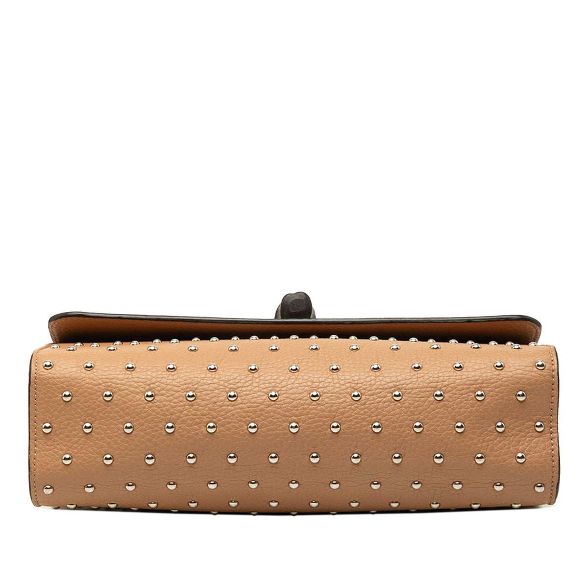 Gucci Medium Leather Studded Miss Bamboo Crossbody — Beige