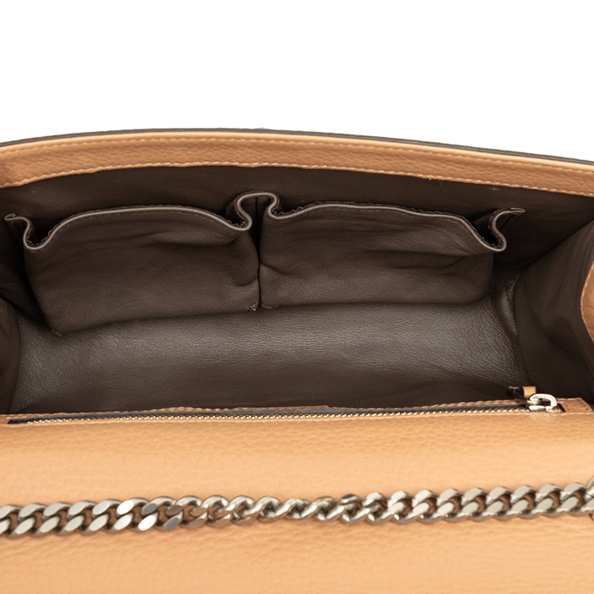 Gucci Medium Leather Studded Miss Bamboo Crossbody — Beige