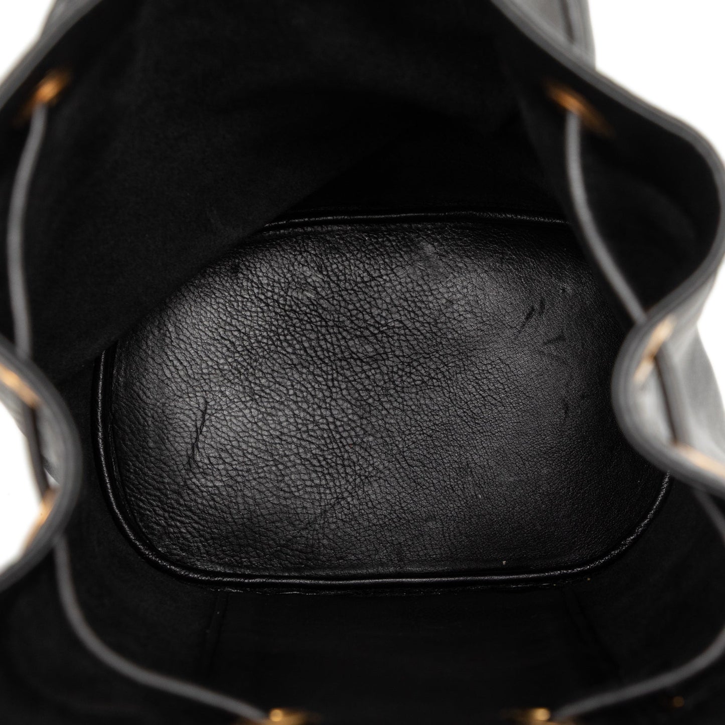 Gucci Calfskin Bamboo Drawstring Sling Backpack