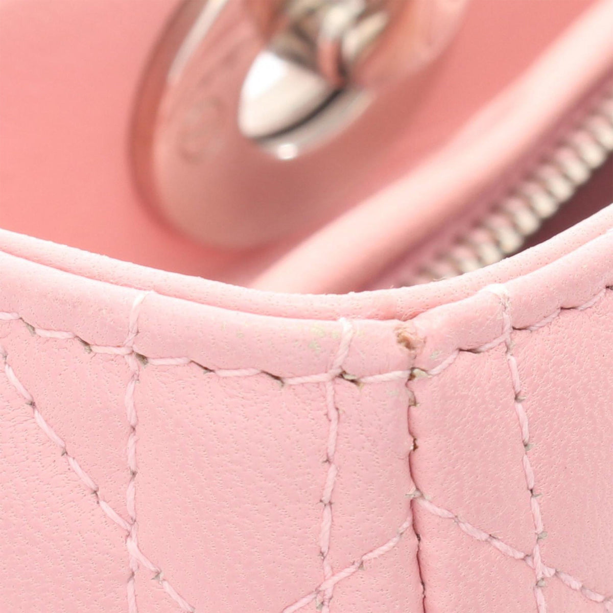 Dior Medium Lambskin Cannage Lady Dior — Pink