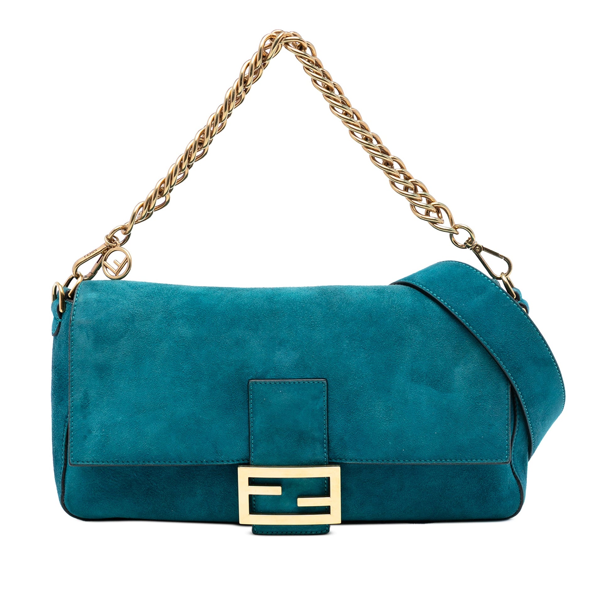 Fendi Large Suede Chamois Baguette Satchel