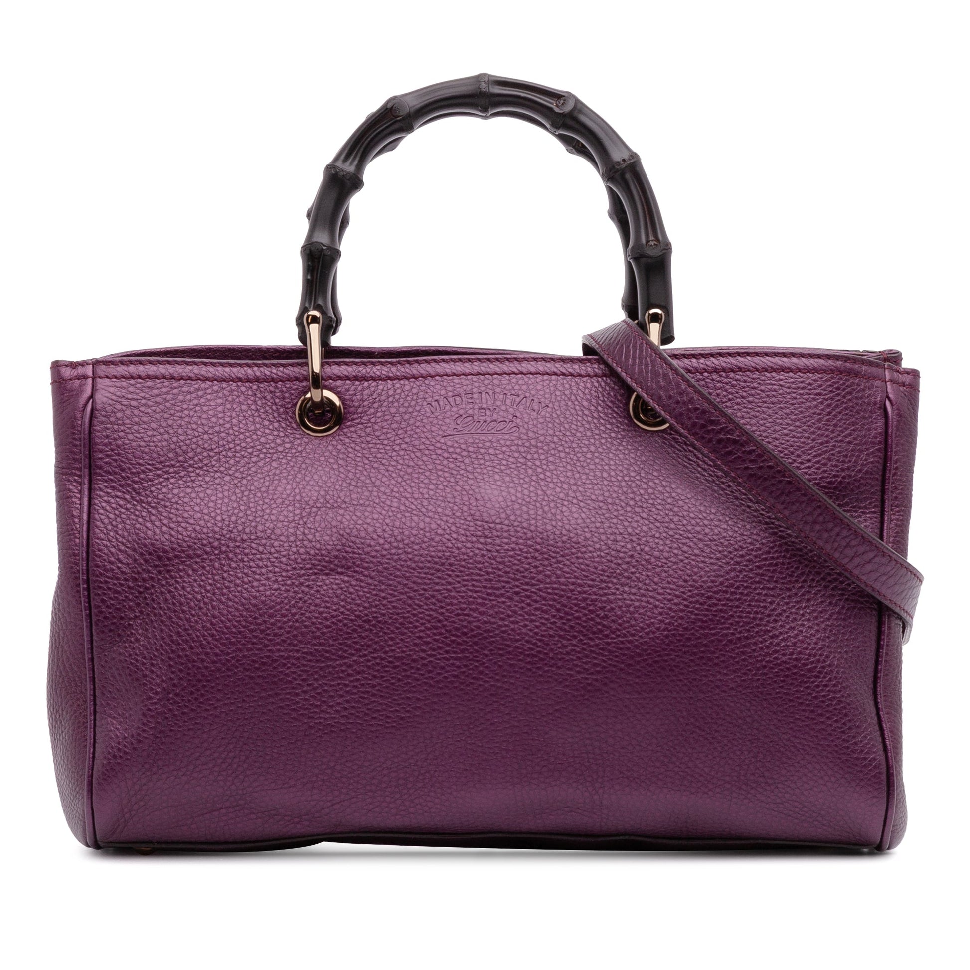 Gucci Medium Calfskin Bamboo Shopper Satchel