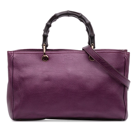 Gucci Medium Calfskin Bamboo Shopper Satchel