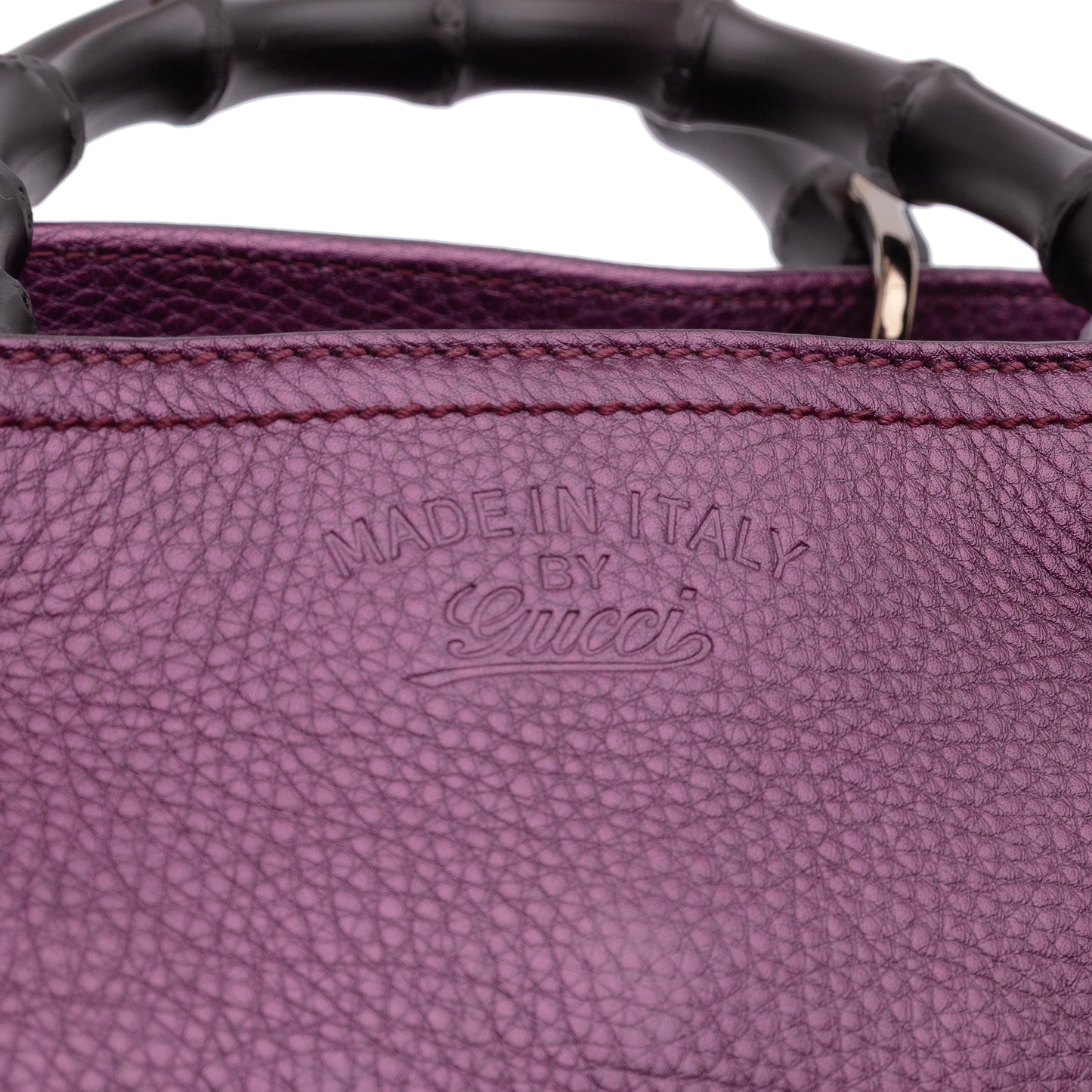 Gucci Medium Calfskin Bamboo Shopper Satchel