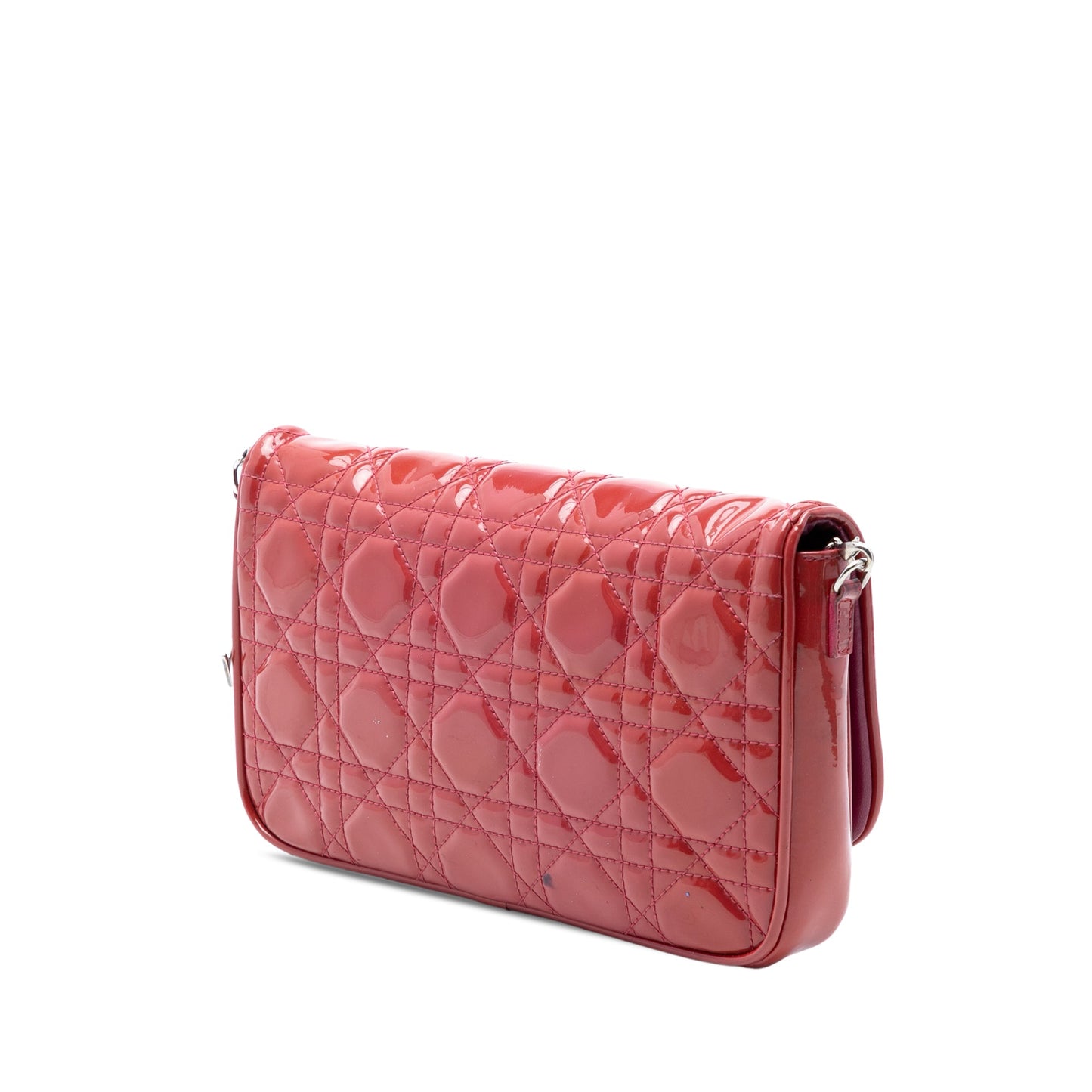 Dior Patent Cannage Lady Dior Wallet On Chain