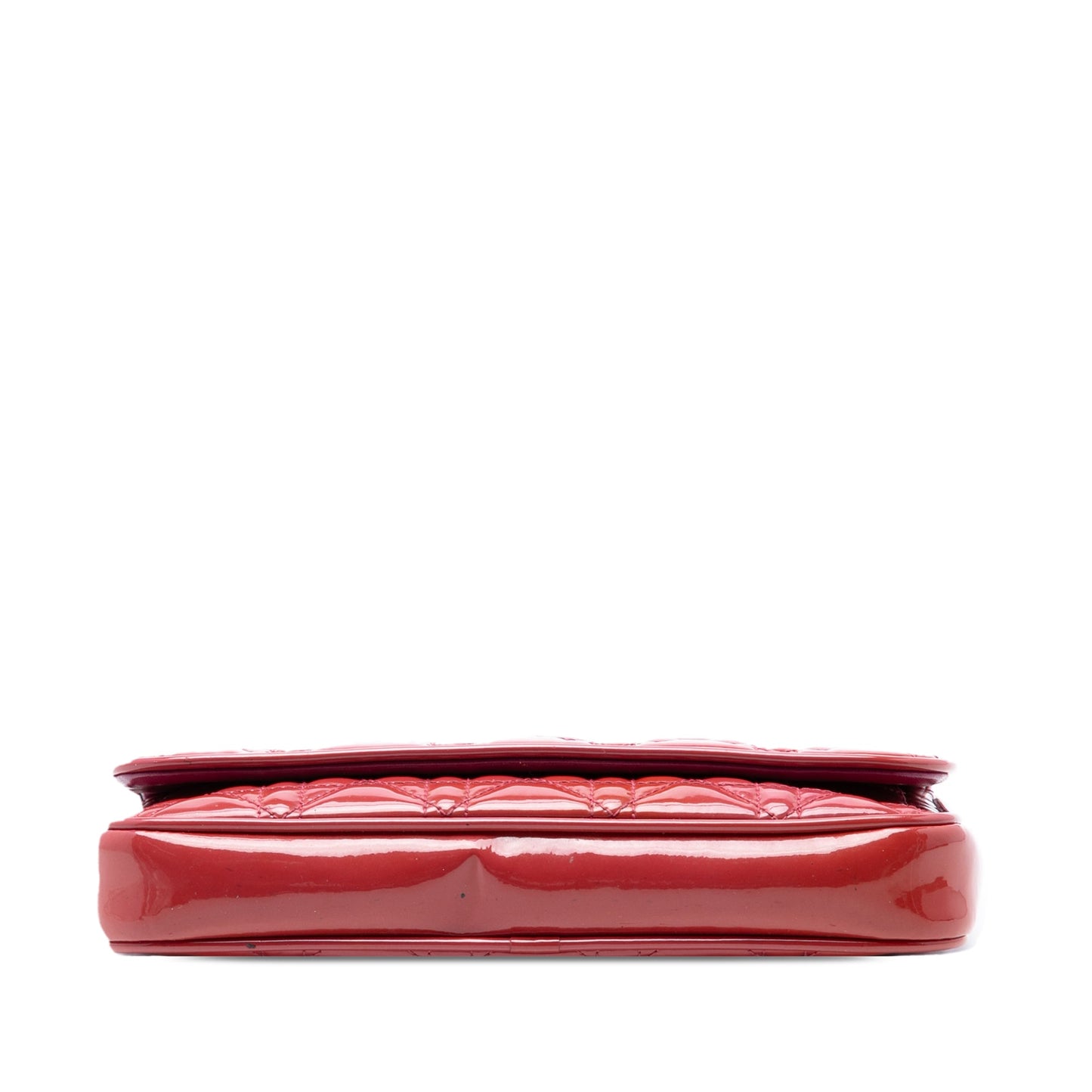Dior Patent Cannage Lady Dior Wallet On Chain