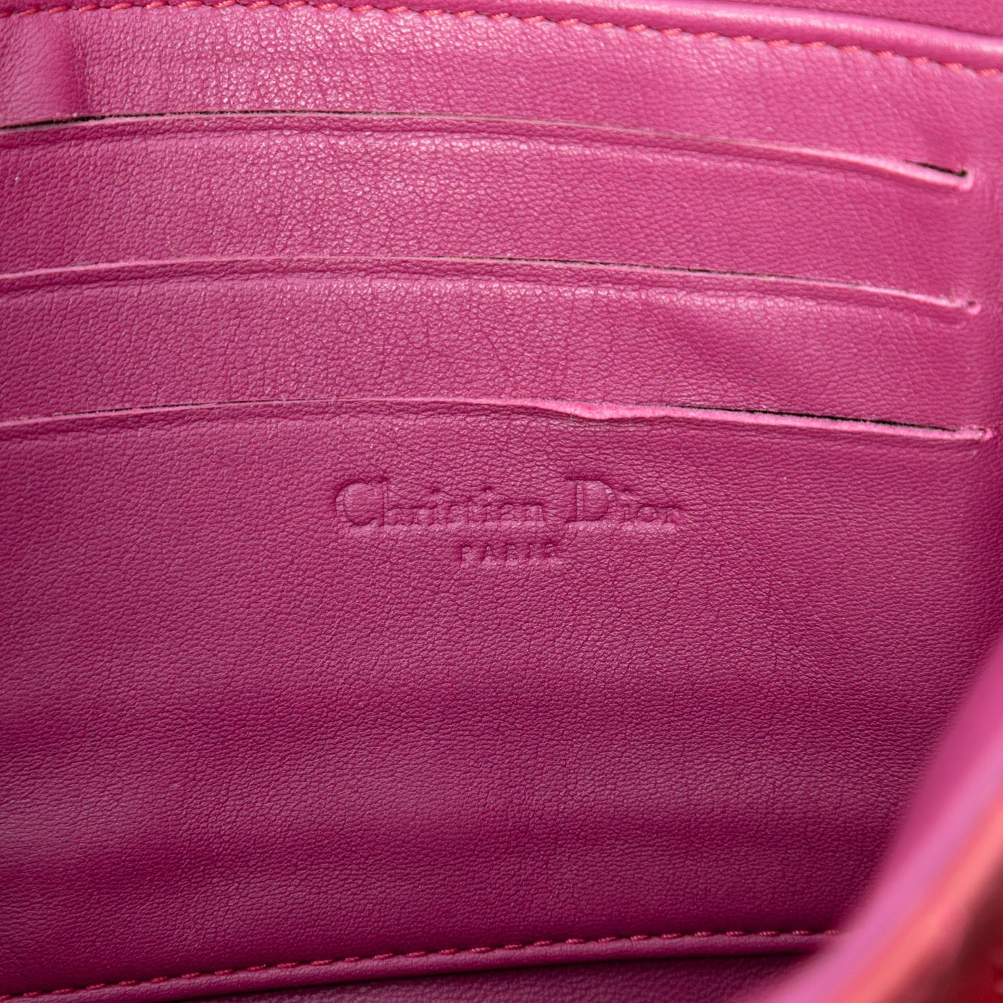Dior Patent Cannage Lady Dior Wallet On Chain