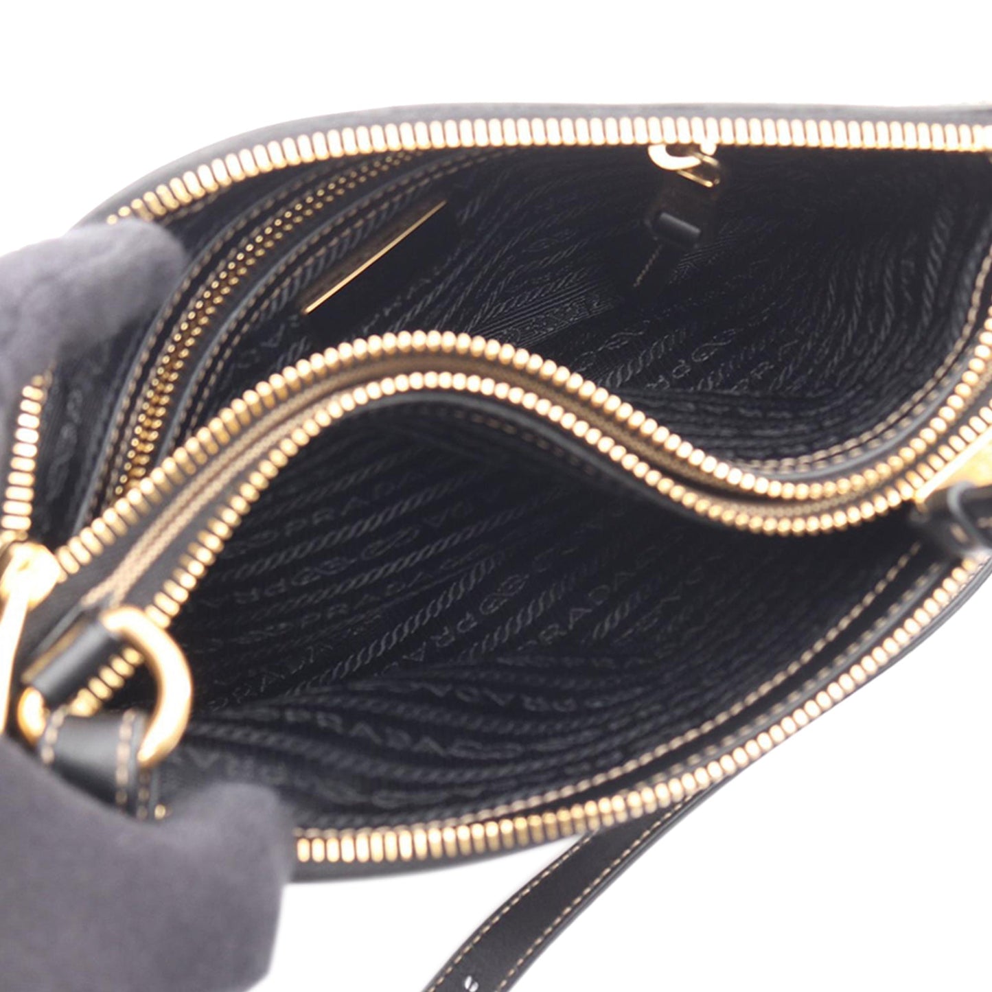 Prada Canapa Logo Jacquard Crossbody Bag