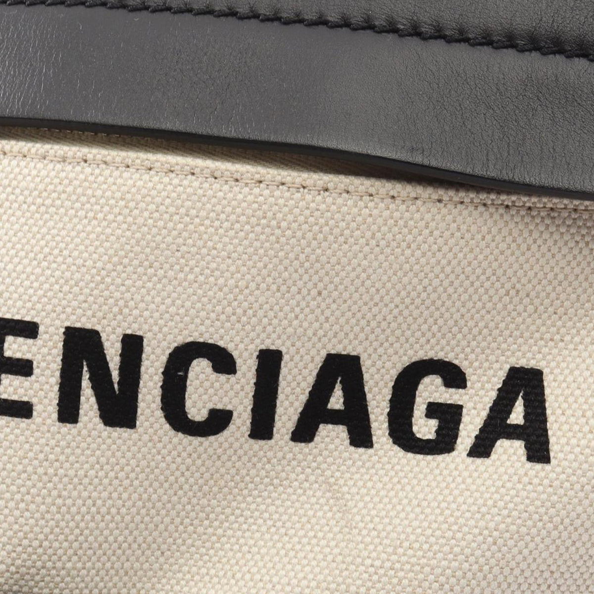 Balenciaga Navy Canvas Backpack — White