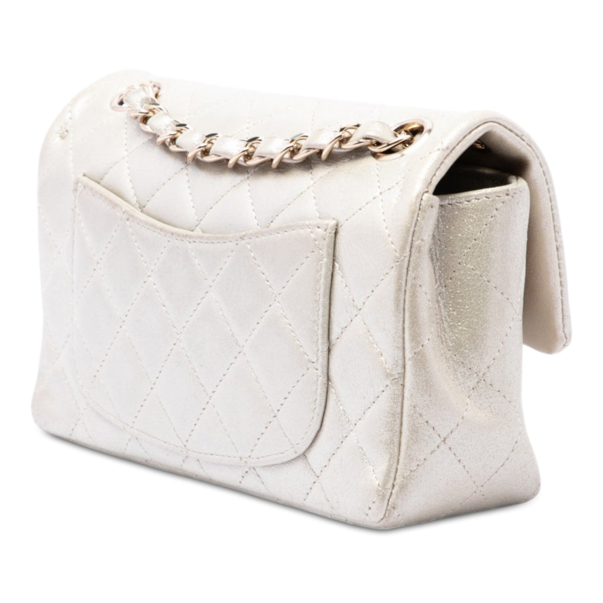 Chanel Mini Rectangular Classic Iridescent Lambskin Single Flap