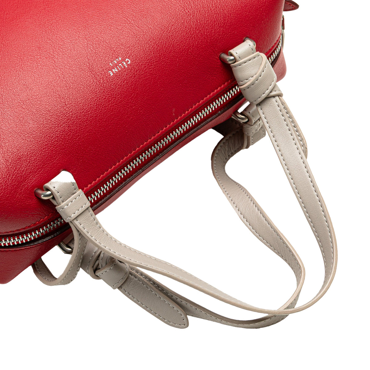 Celine Small Leather Soft Cube Bag — Gray