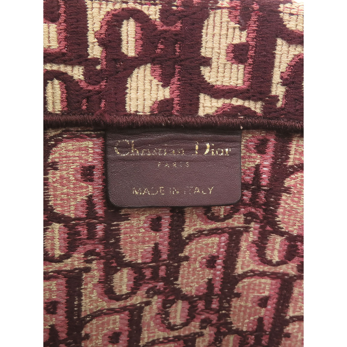 Dior Large Oblique Canvas Book Tote — Red