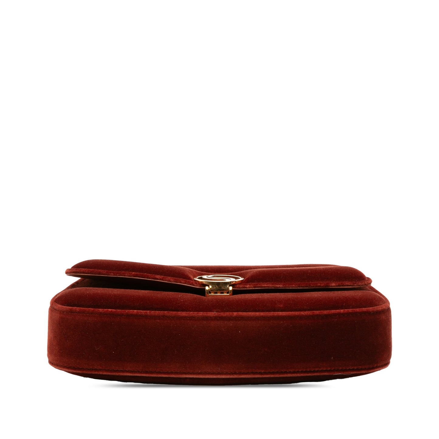 Stella McCartney Faux Velvet S Wave Padded Shoulder Bag