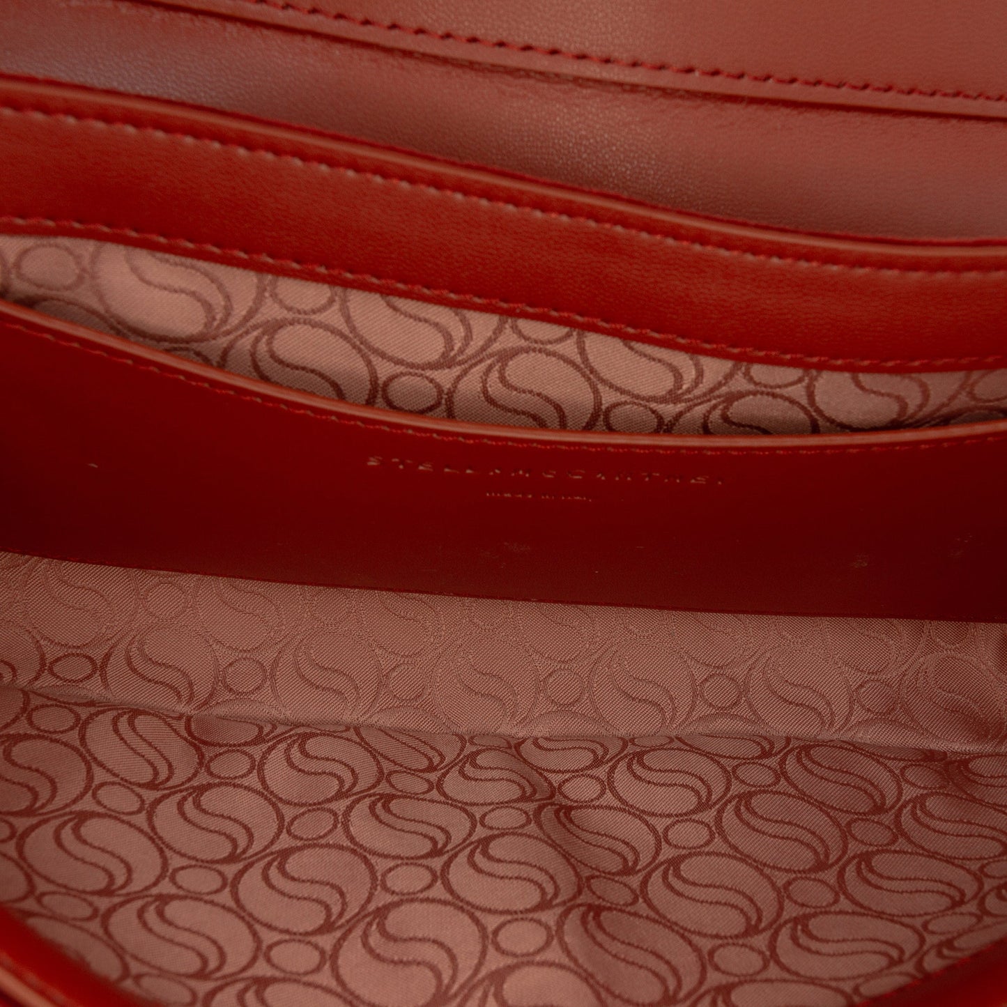 Stella McCartney Faux Velvet S Wave Padded Shoulder Bag