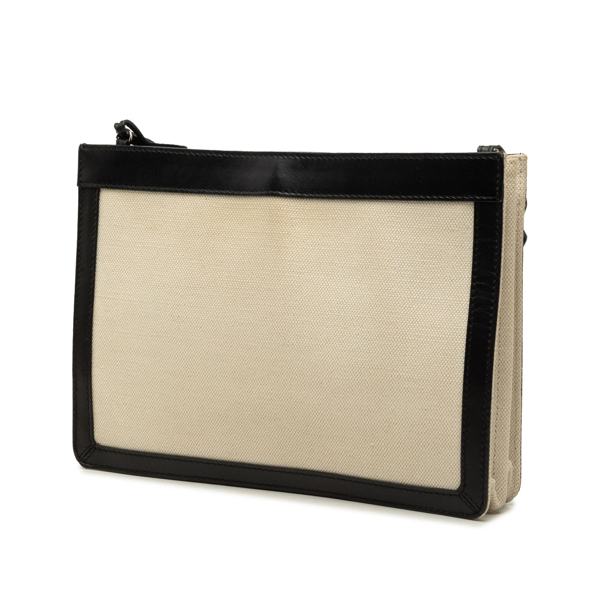 Balenciaga Canvas Navy Pochette Crossbody — Brown