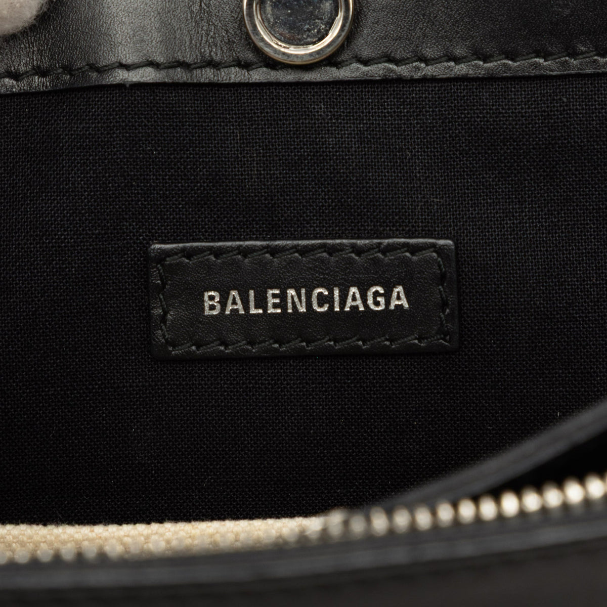 Balenciaga Canvas Navy Pochette Crossbody — Brown
