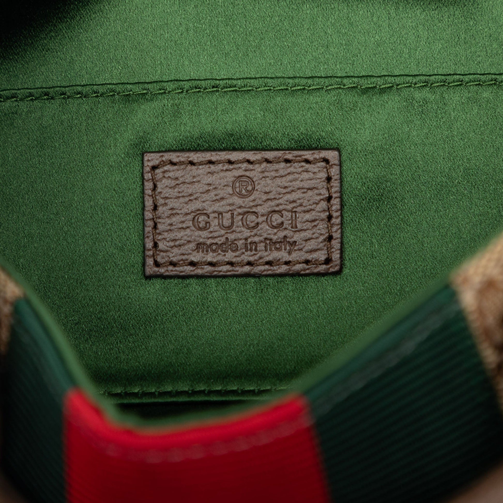 Gucci Small GG Canvas Horsebit Web Chain Satchel