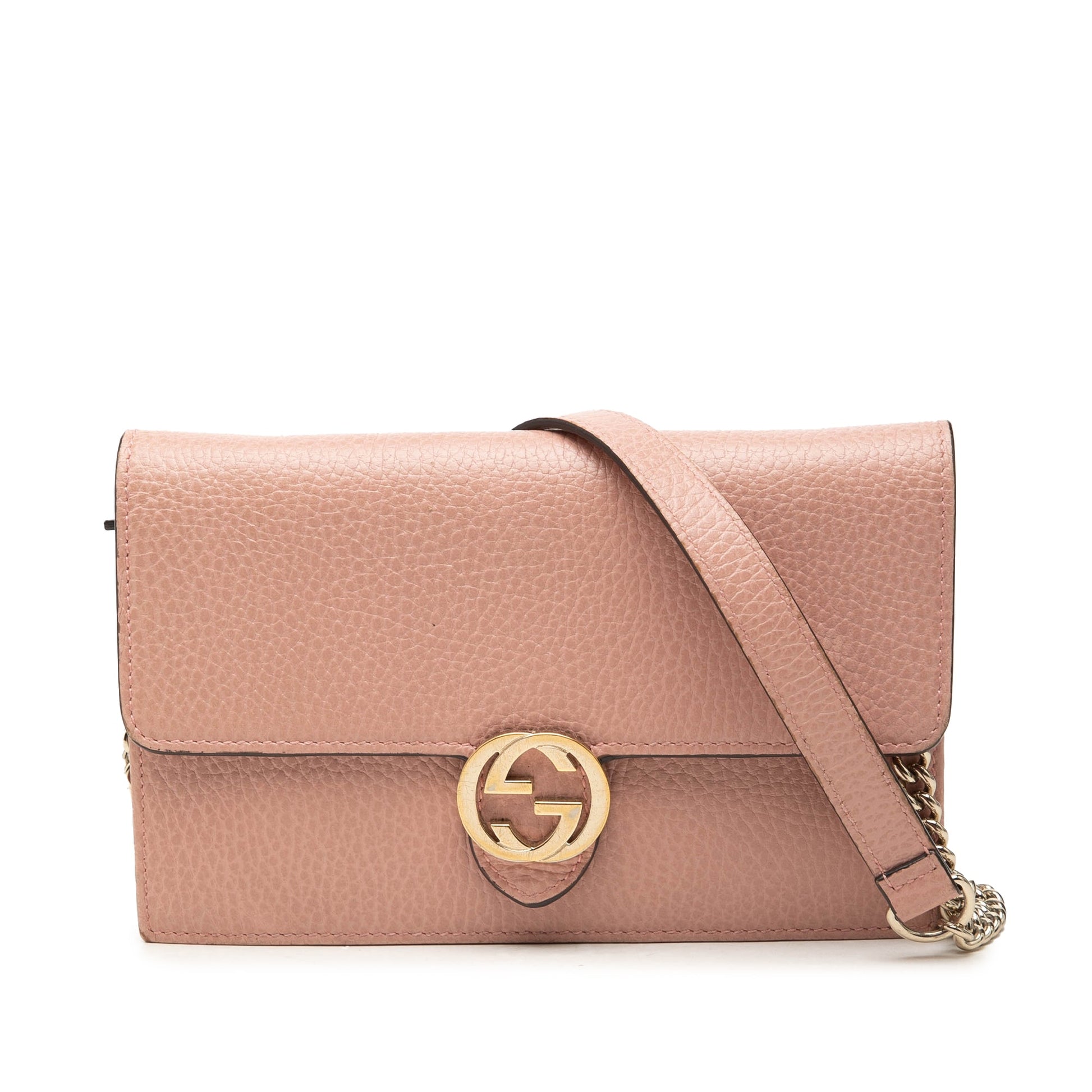 Gucci Dollar Calfskin Interlocking G Wallet on Chain