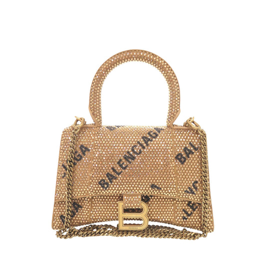 Balenciaga Rhinestone Hourglass Satchel XS
