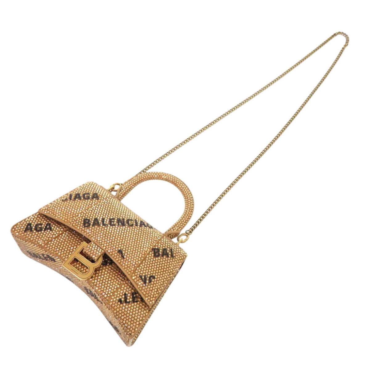 Balenciaga Rhinestone Hourglass Satchel XS