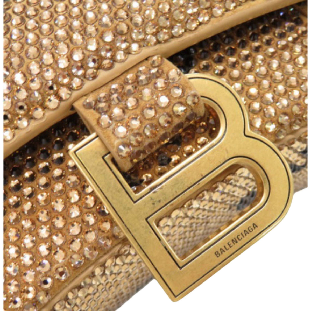 Balenciaga Rhinestone Hourglass Satchel XS