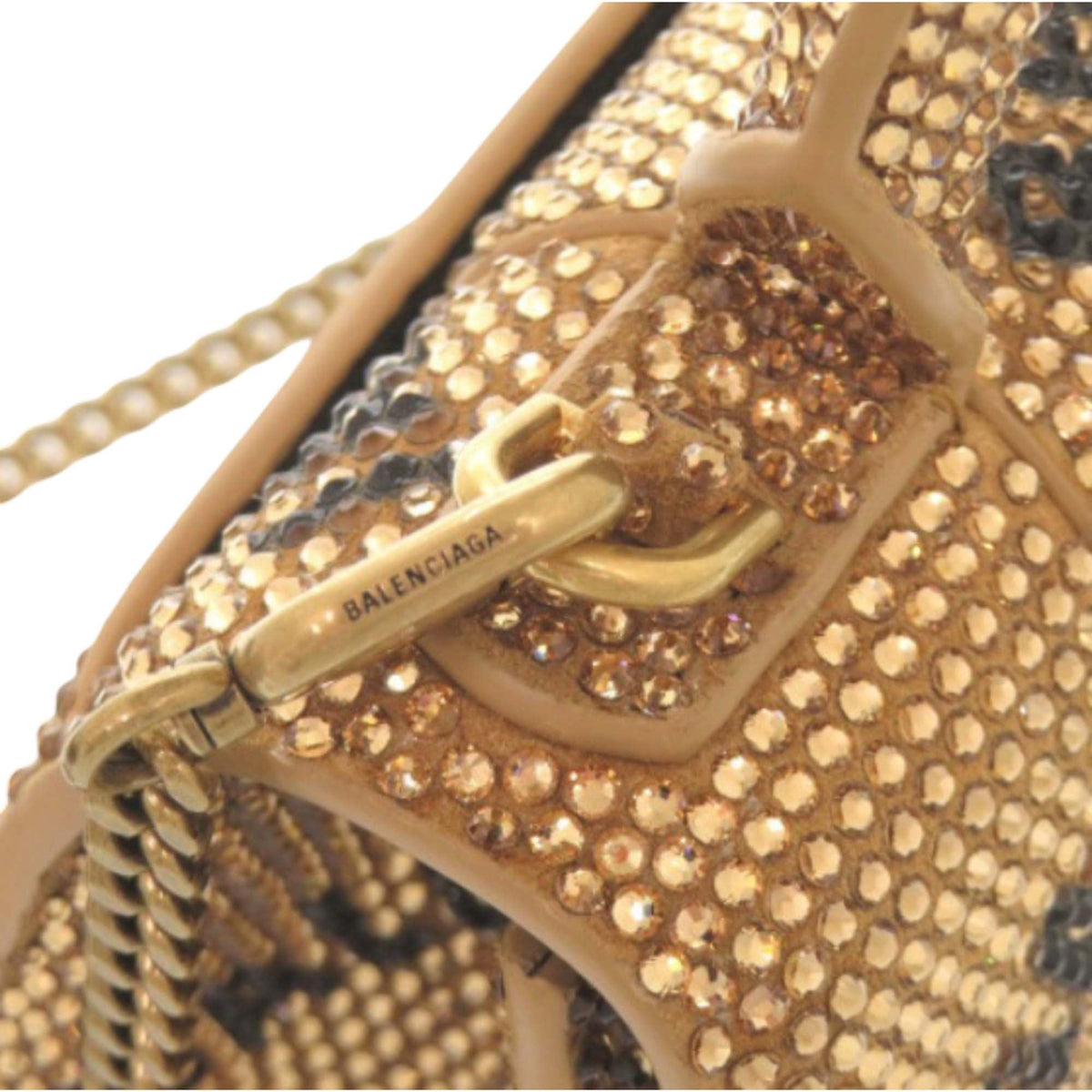 Balenciaga Rhinestone Hourglass Satchel XS
