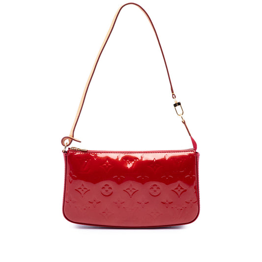 Louis Vuitton Monogram Vernis Pochette Accessoires — Red