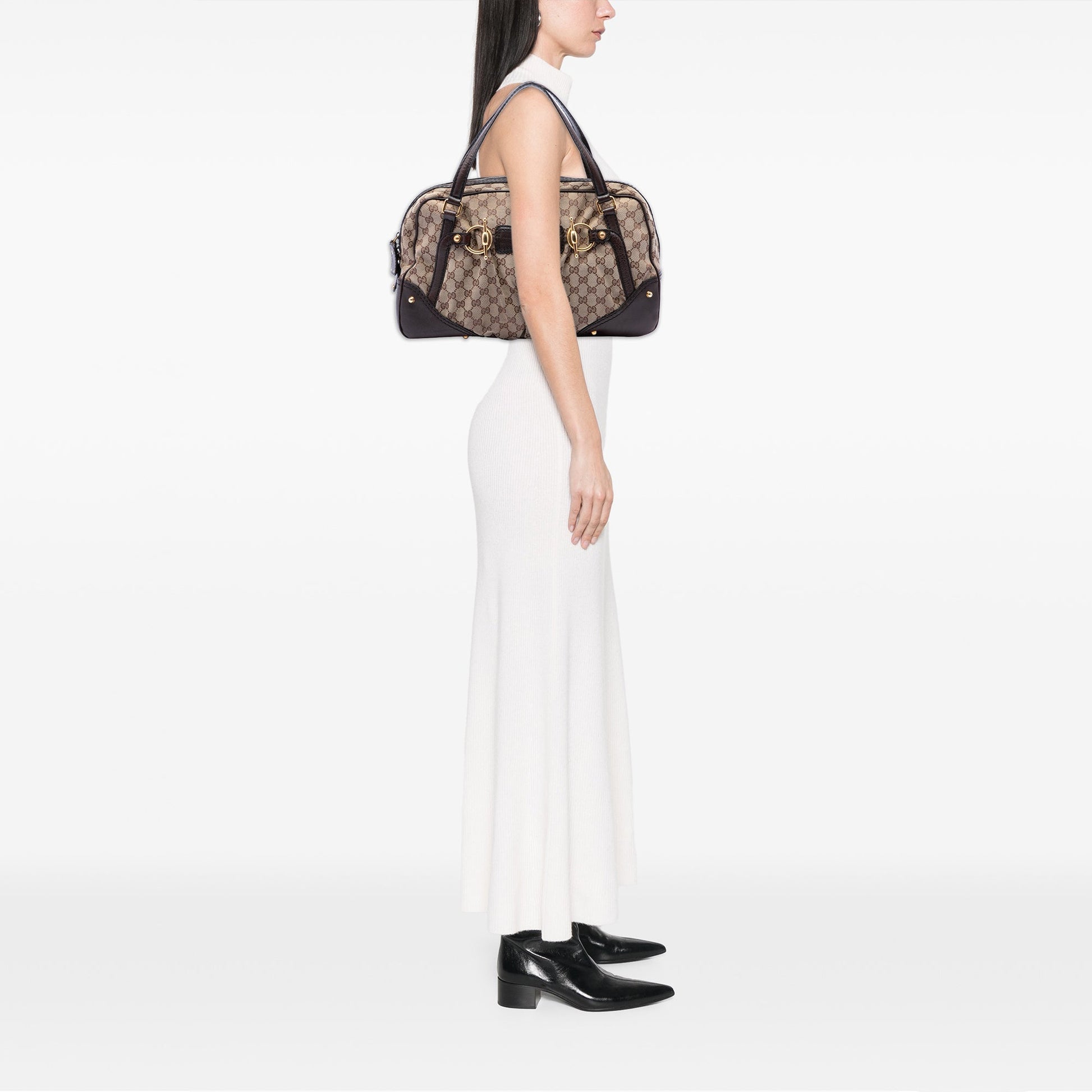 Gucci GG Canvas Jockey Boston Bag