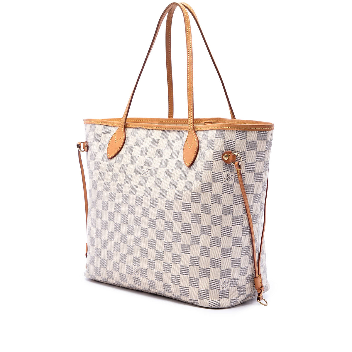 Louis Vuitton Damier Azur Neverfull MM — White