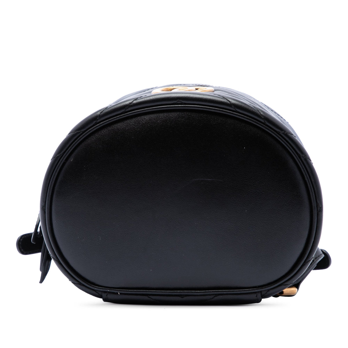 Gucci Mini GG Marmont Matelasse Calfskin Round Backpack — Black