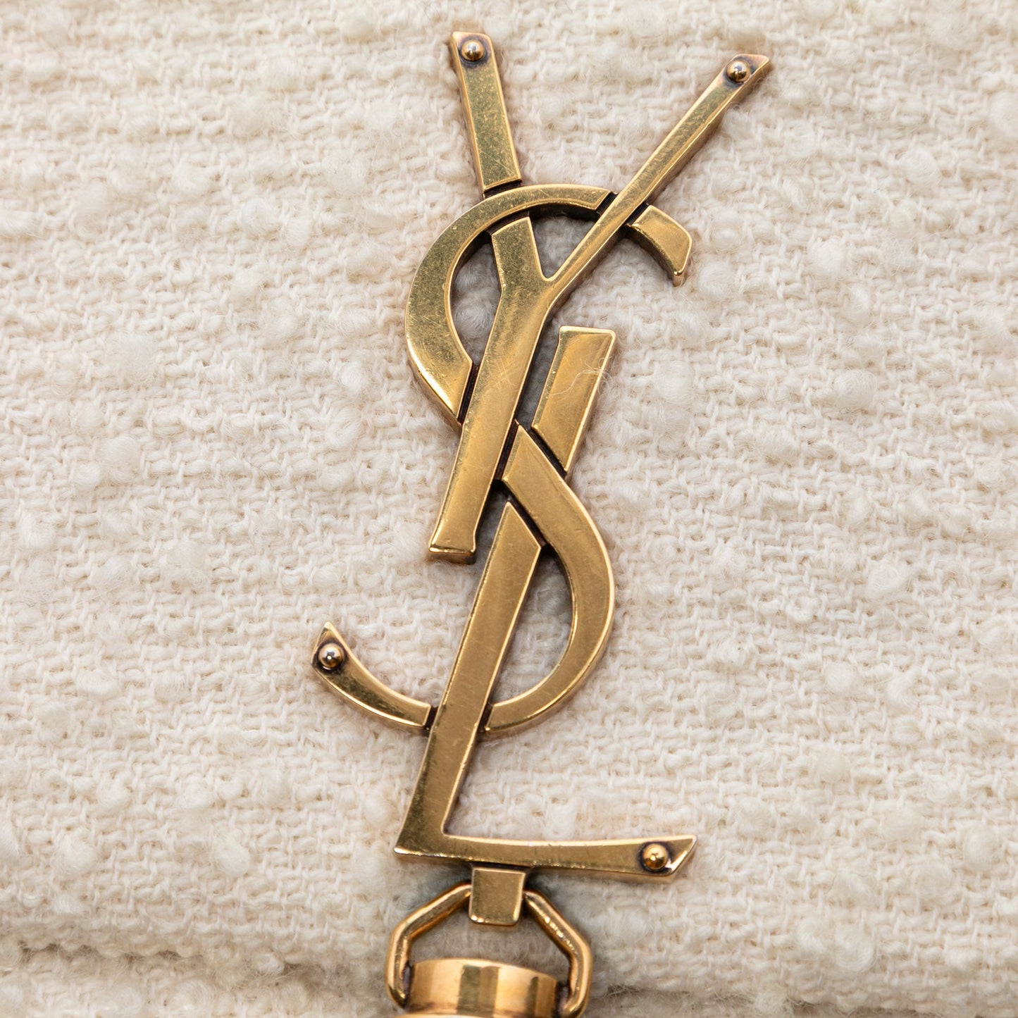 Saint Laurent Tweed Monogram Kate 99 Tassel Bag