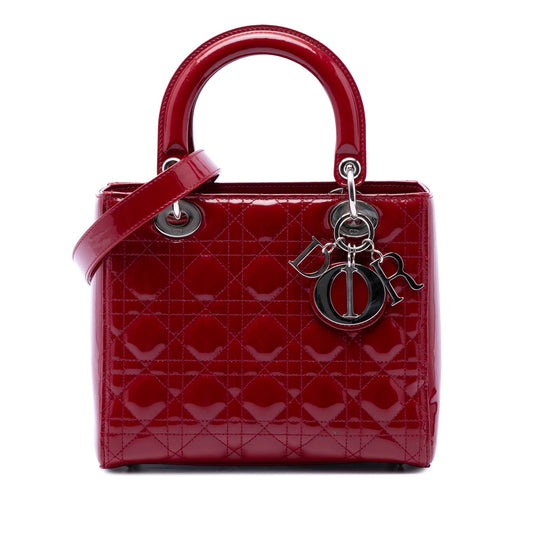 Dior Medium Patent Cannage Lady Dior