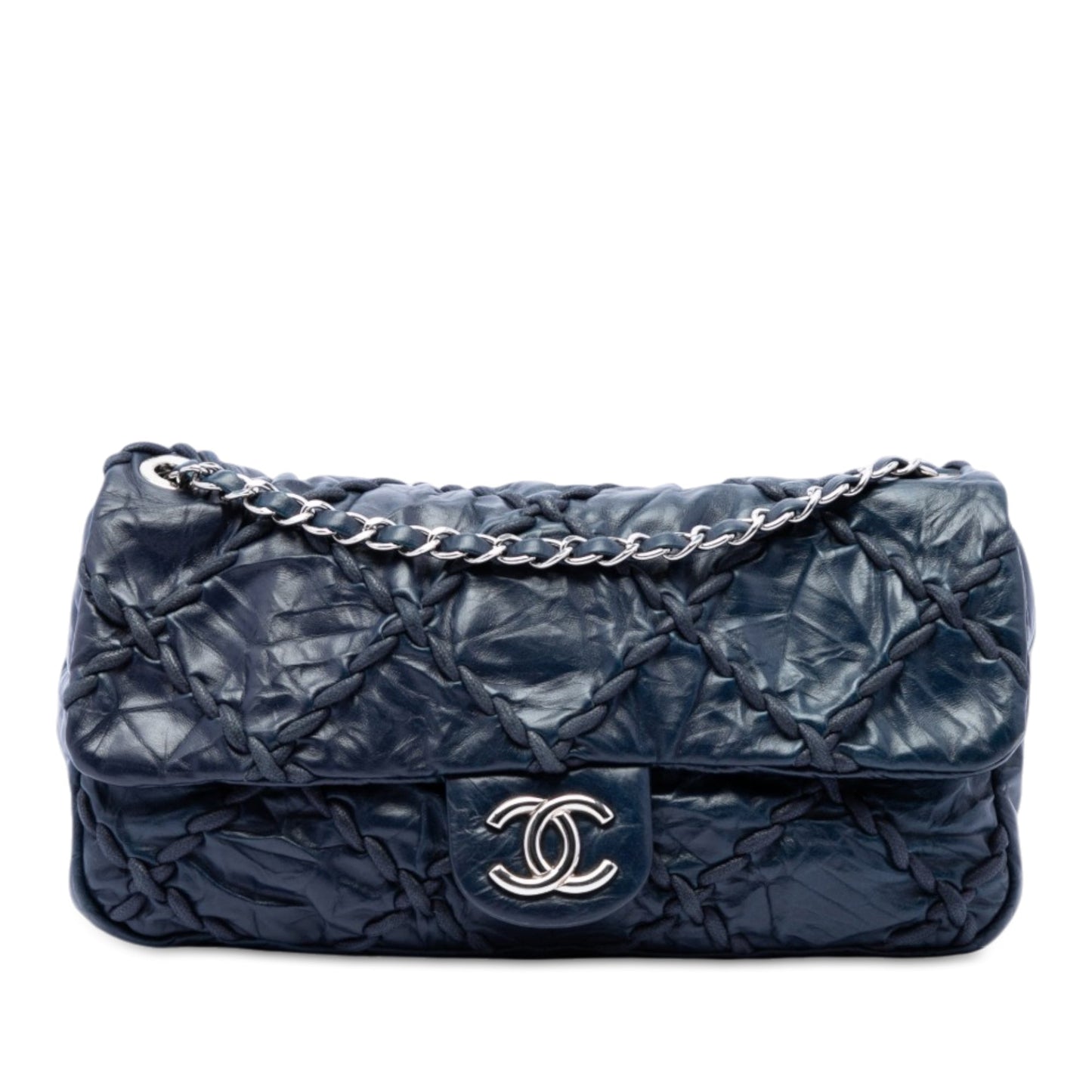 Chanel Medium Quilted Crinkled Calfskin Ultra Stitch Flap