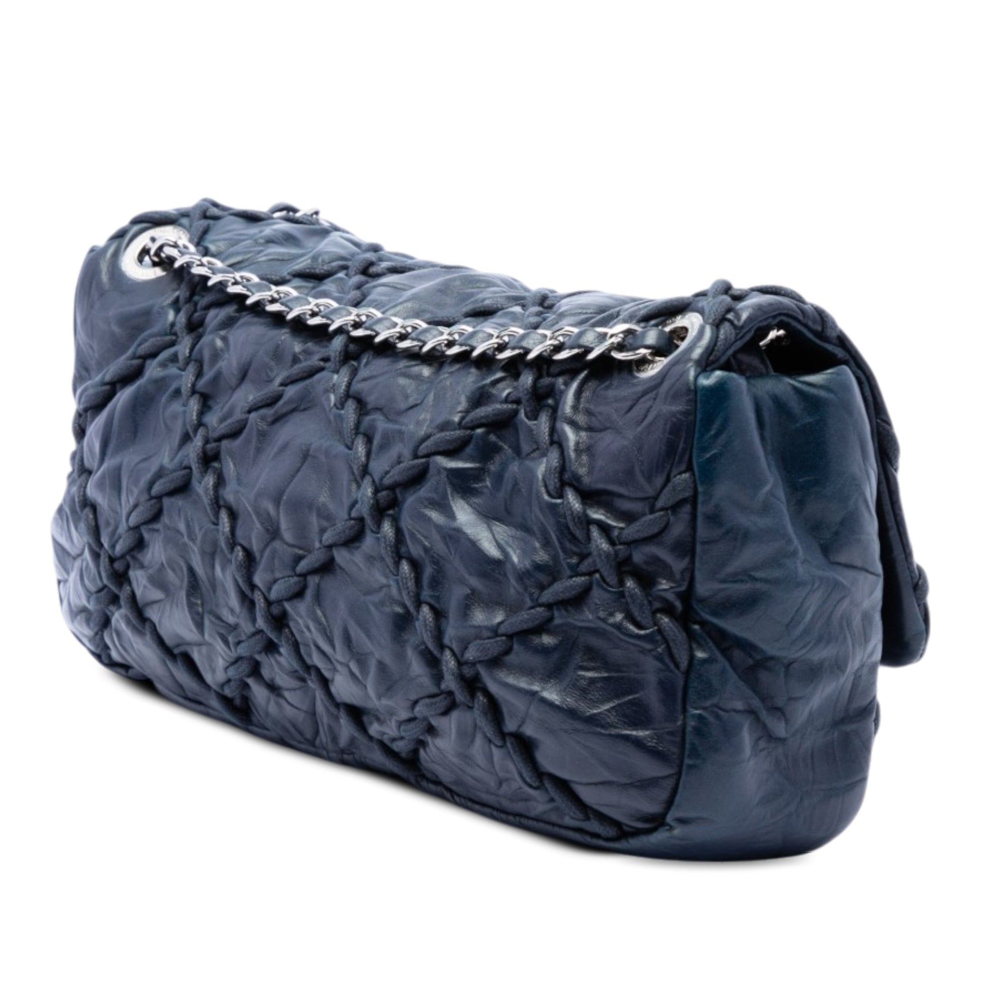 Chanel Medium Quilted Crinkled Calfskin Ultra Stitch Flap