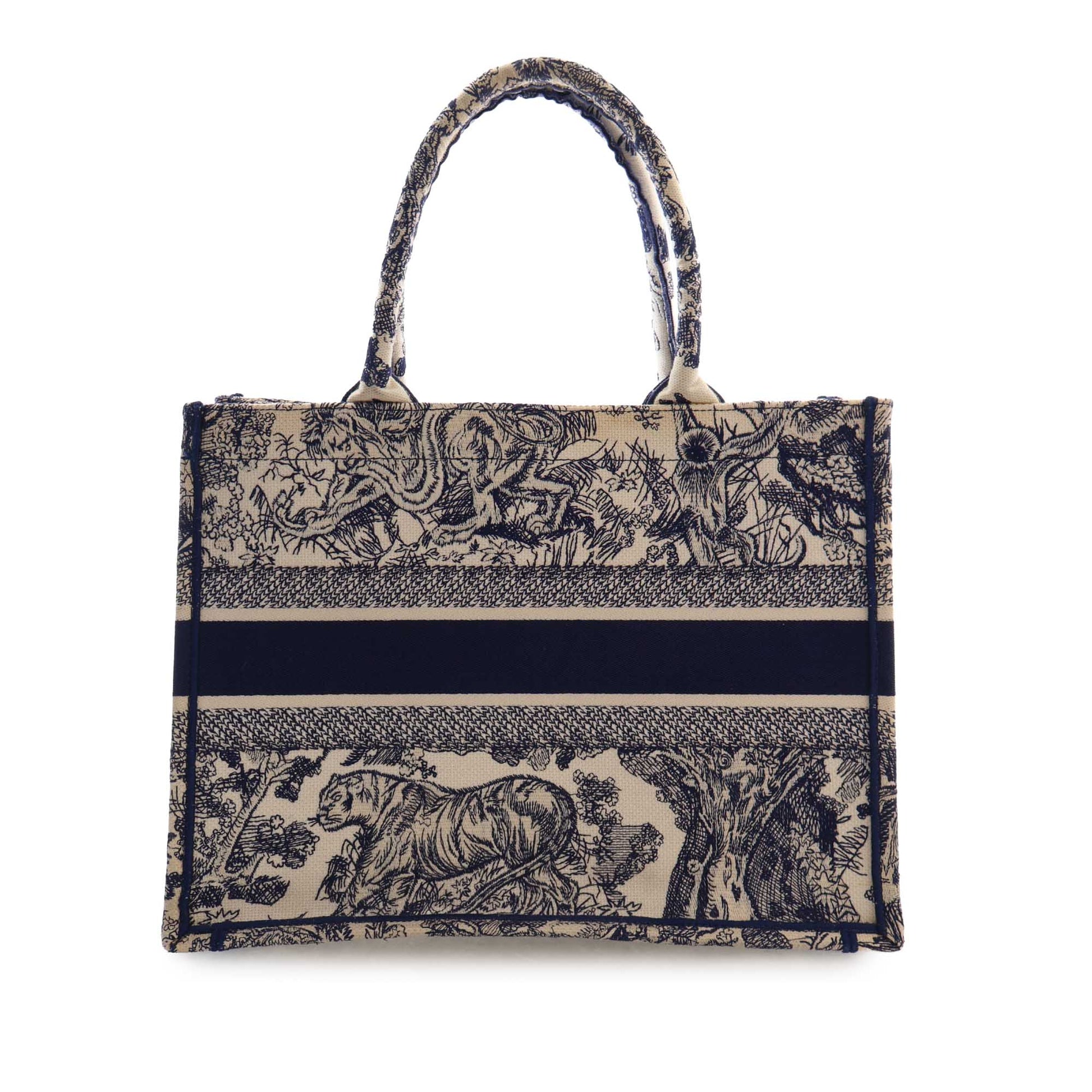 Dior Medium Canvas Embroidered Reverse Dioriviera Toile De Jouy Book Tote