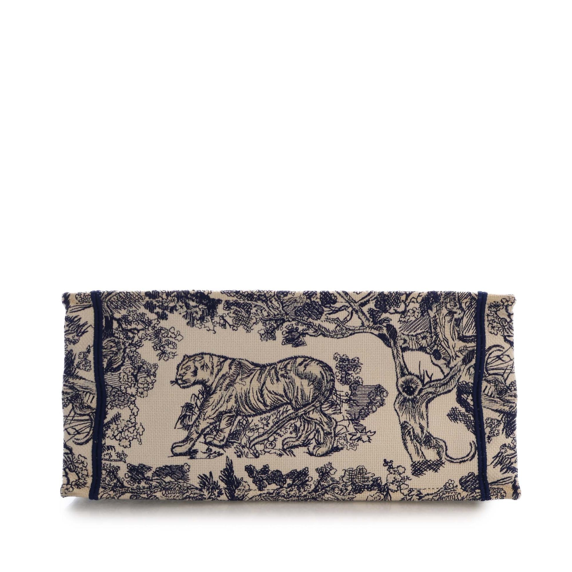 Dior Medium Canvas Embroidered Reverse Dioriviera Toile De Jouy Book Tote