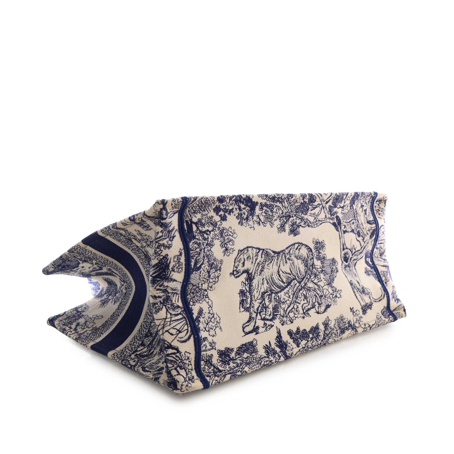 Dior Medium Canvas Embroidered Reverse Dioriviera Toile De Jouy Book Tote