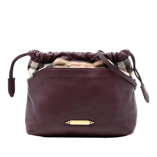 Burberry House Check Canvas and Calfskin Little Crush Crossbody