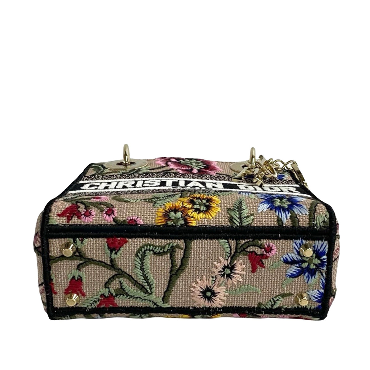 Dior Mini Embroidered Canvas Petites Fleurs Toile De Jouy Lady D Lite