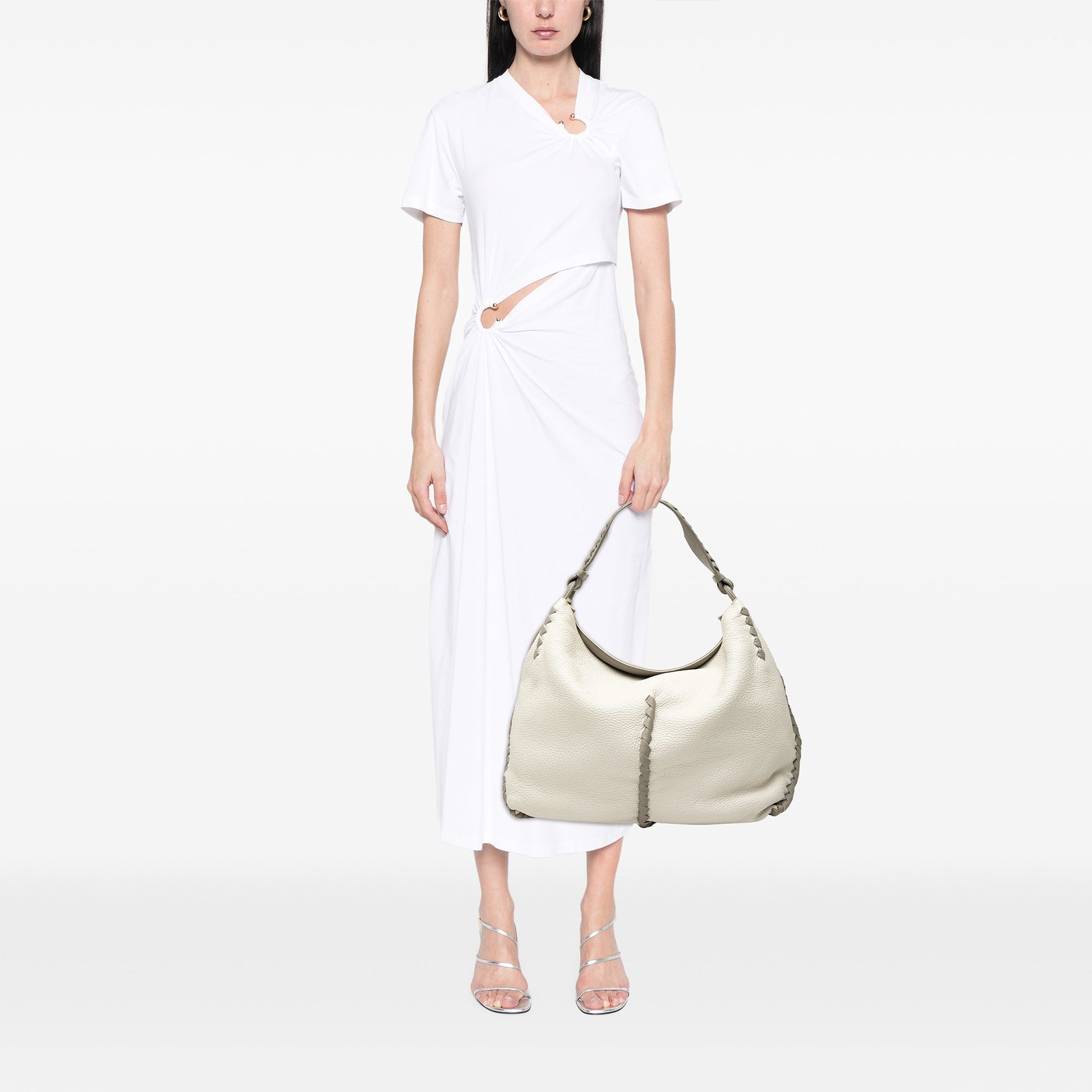 Bottega Veneta Large Washed Cervo Deerskin Hobo
